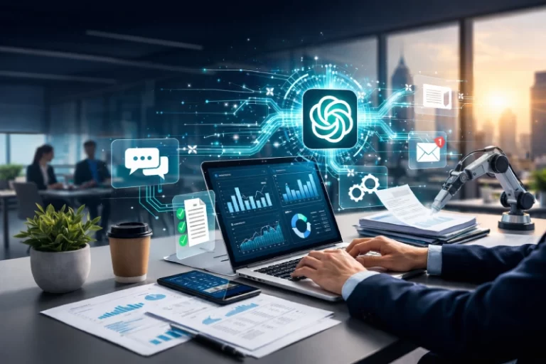 La integración de ChatGPT en el flujo de trabajo corporativo permite automatizar desde el análisis de datos hasta la atención al cliente, impulsando la productividad exponencialmente.